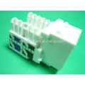 high quality 90 degree dual IDC cat6 rj45 female jack/rj45 keystone jack